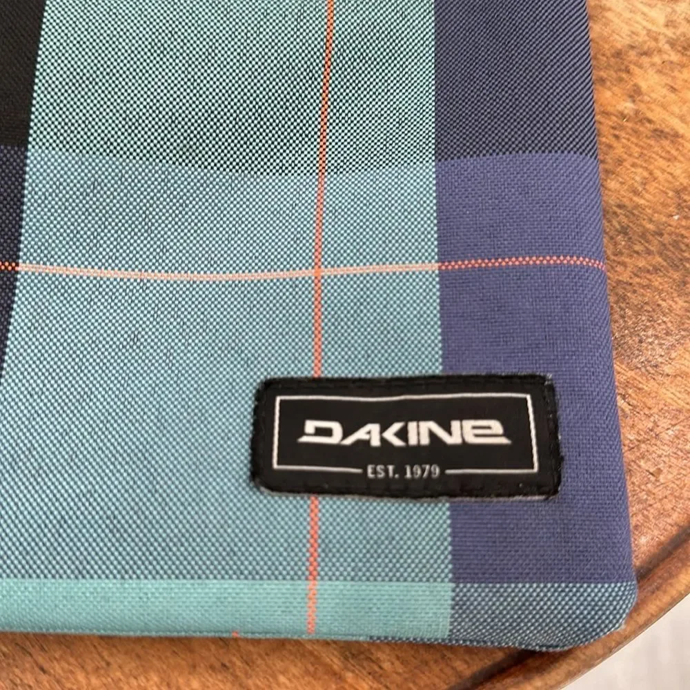 Dakine Crossbody Purse Bag Blue Green Plaid Adjustable Strap